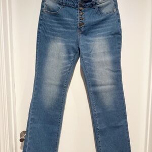 Blue Denim Straight Leg Women's Jeans - Size M, 28in. Inseam
